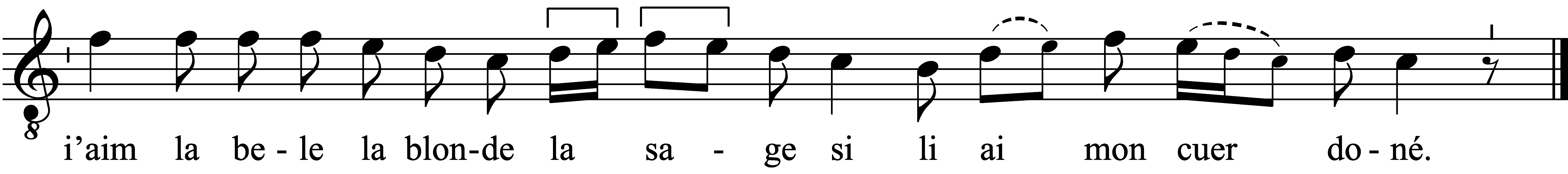 Refrain musical notation